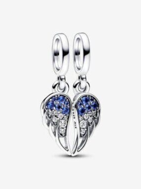 Pandora Sparkling Splitable Angel Wings Dangle Charm